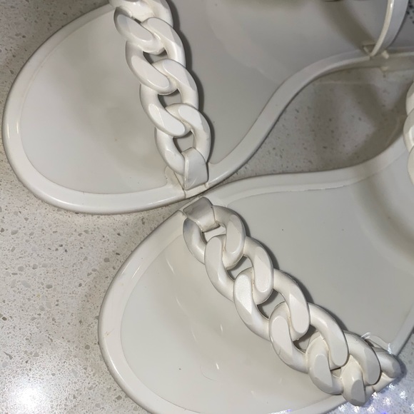 Givenchy White Nea Chain Jelly Sandals Sz 40 - Picture 7 of 8